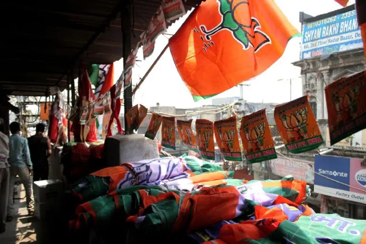 short supply of Campaigning material for other political parties because BJP supporters gave bulk orders before assembly elections