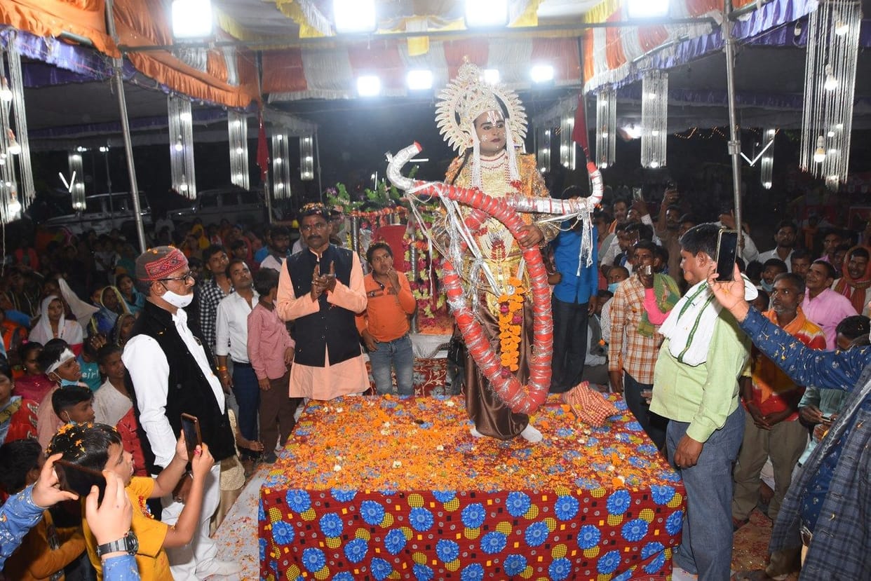Lord Shiva's bow broken as soon as he put his hand