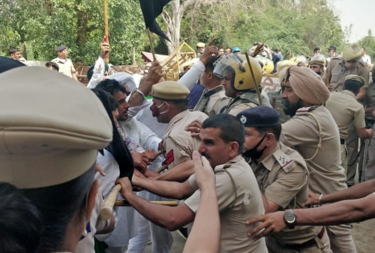 Farmers protested against BJP in Sirsa of Haryana 