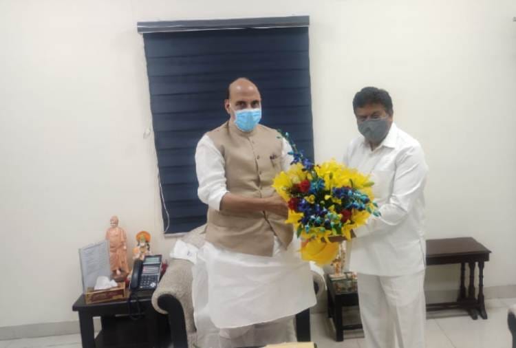 Haryana Assembly Speaker Gian Chand Gupta meet Defence Minister Rajnath Singh