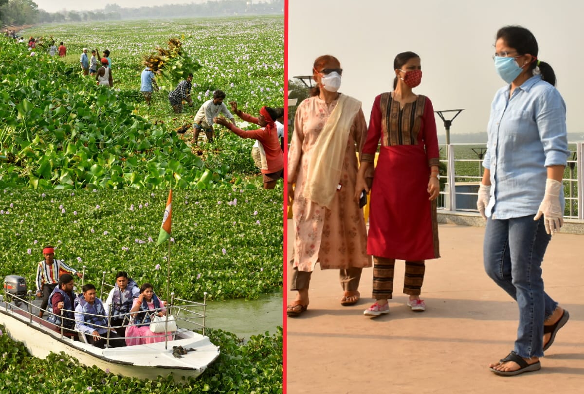 Gorakhpur Nauka Vihar tourist return due to Hyacinth spread in Ramgarh Tal