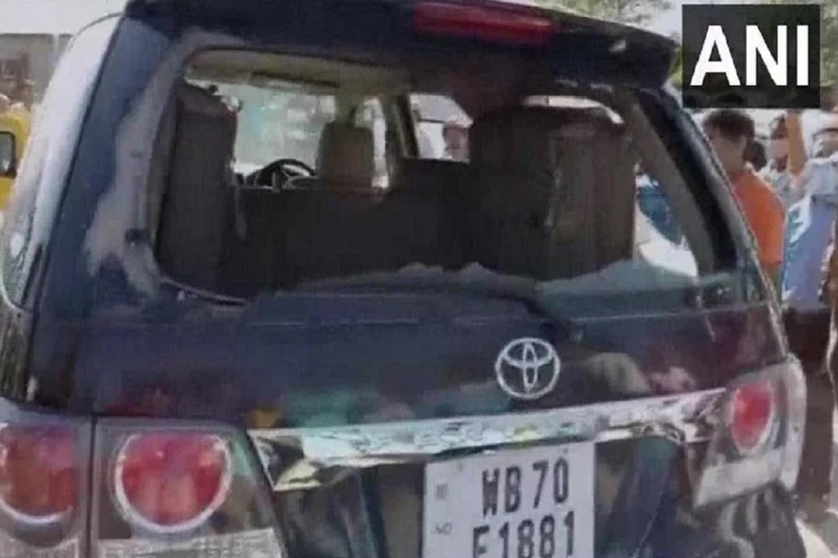 BJP chief Dilip Ghosh convoy attacked in Sitalkuchi, Cooch Behar