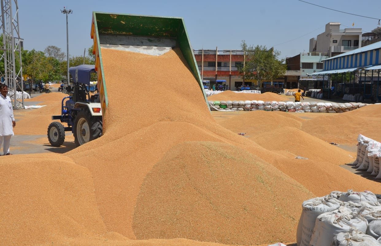 grain market, adhati strike, crops purchasing