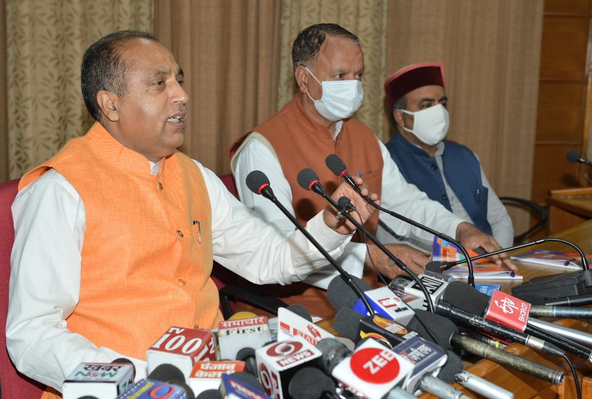 cm jairam thakur press conference in himachal pradesh secretariat
