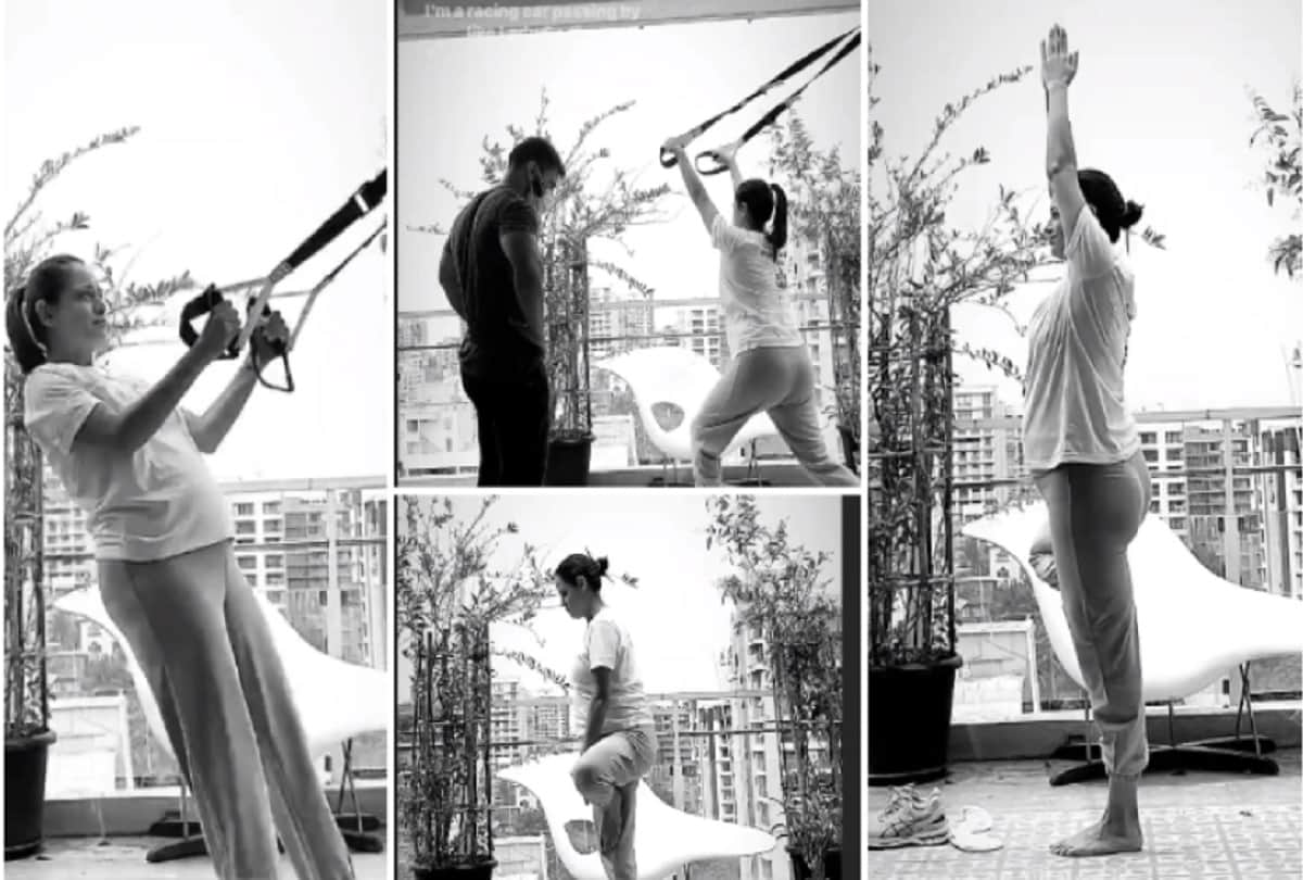 Watch Mom-to-be Dia Mirza Doing Mild Workout At Her House Is An Inspiration For Many