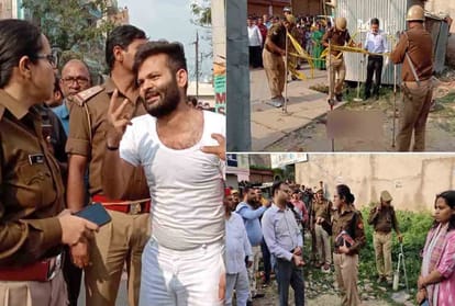 Auraiya: SP MLC Kamlesh Pathak, the main accused of double murder, reached the court without calling