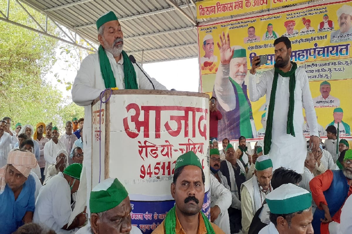 Rakesh Tikait said in Chandauli, government has no right to make a case in the flag hoisting at Red Fort