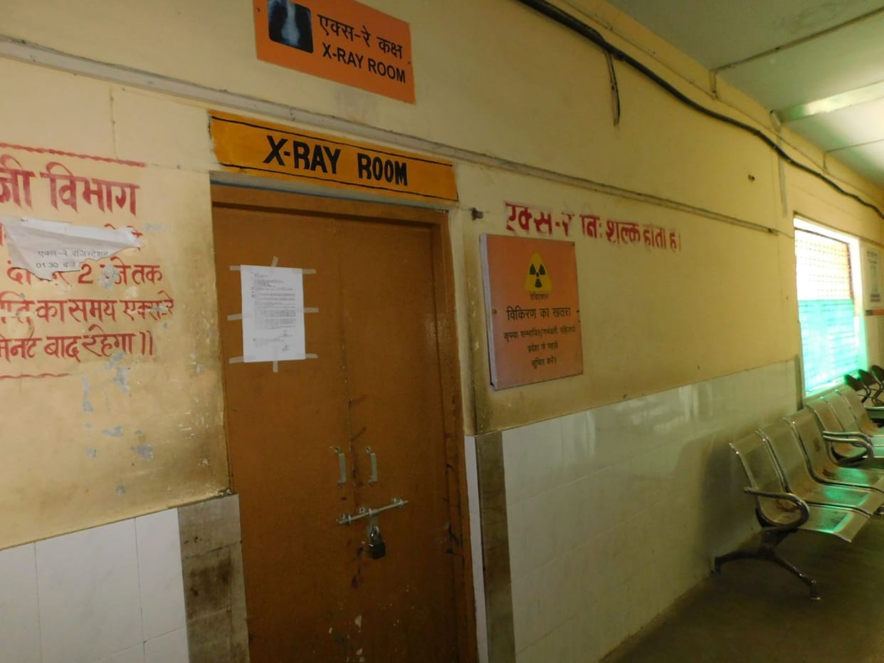 X-ray, ultrasound and CT scan examination in district hospital stalled