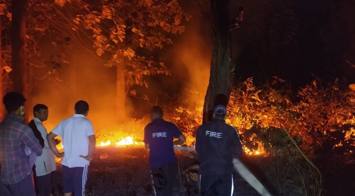 The forest fire also worried the farmers