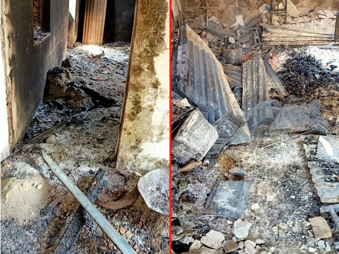 Wildfire in uttarakhand : inter college burnt in forest fire at kotdwar, photos