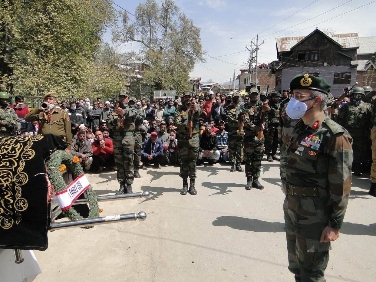 Terrorist shot dead, handed over to the jawan