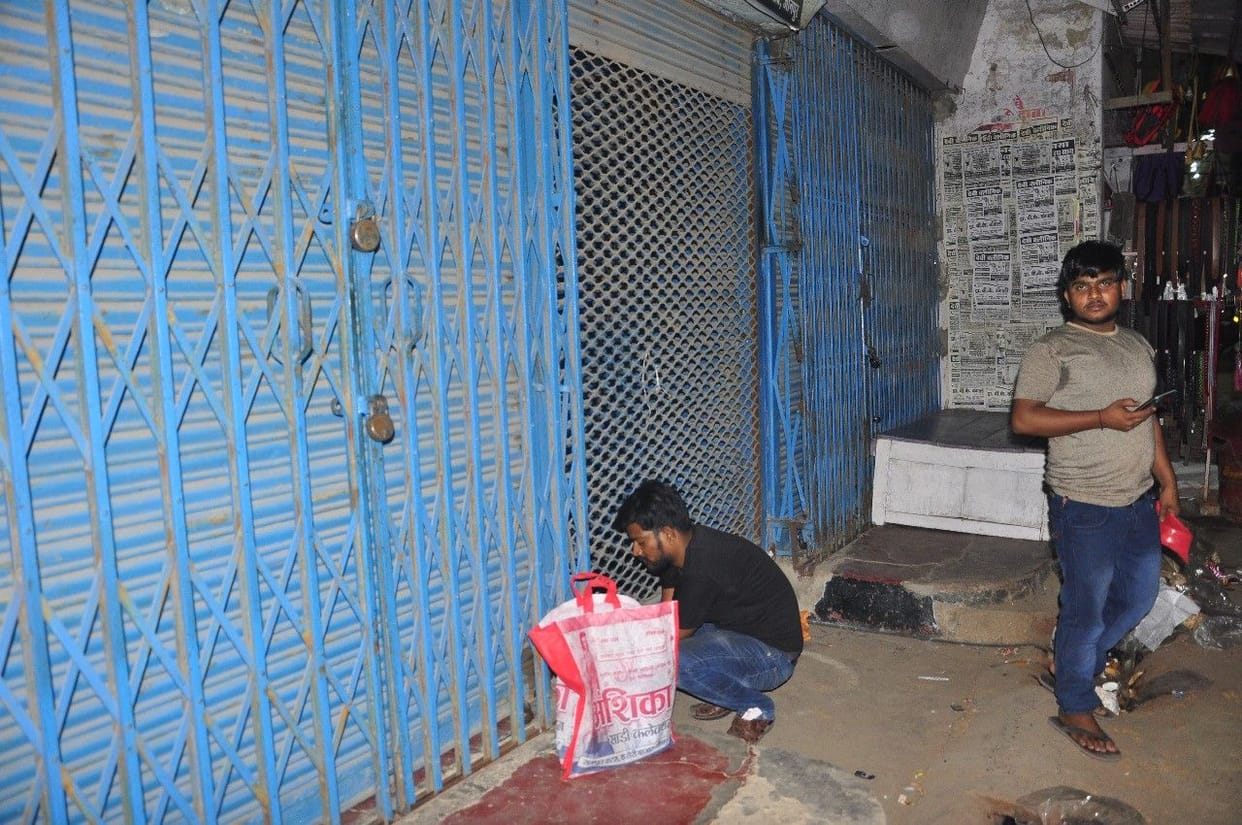 Shops closed at nine o'clock, people entered houses