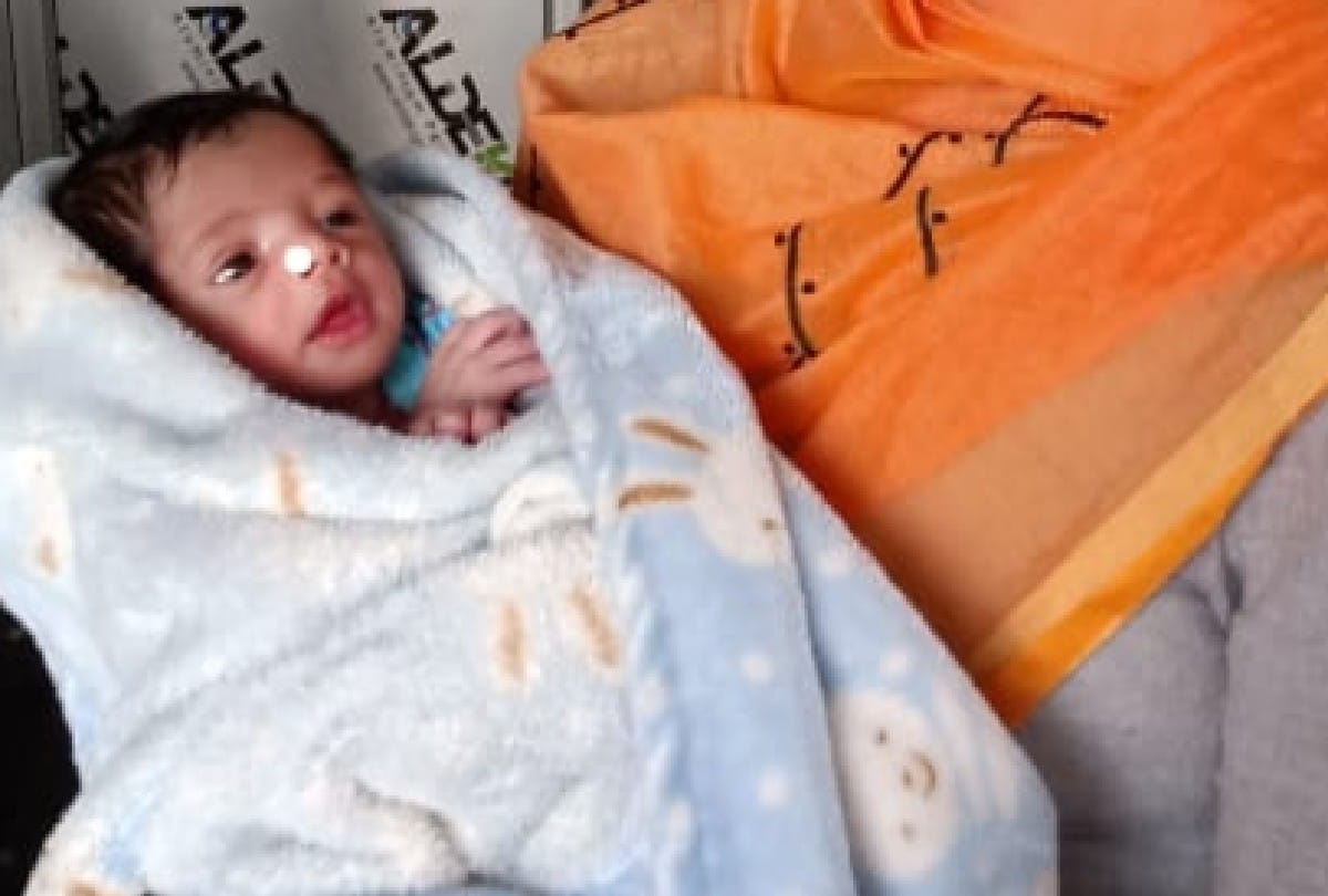 mother left her child at the hospital after giving birth in agra