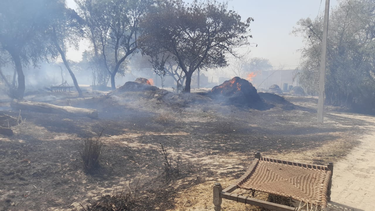Fire in Azamgarh, burning of raw houses, scorching death of two children