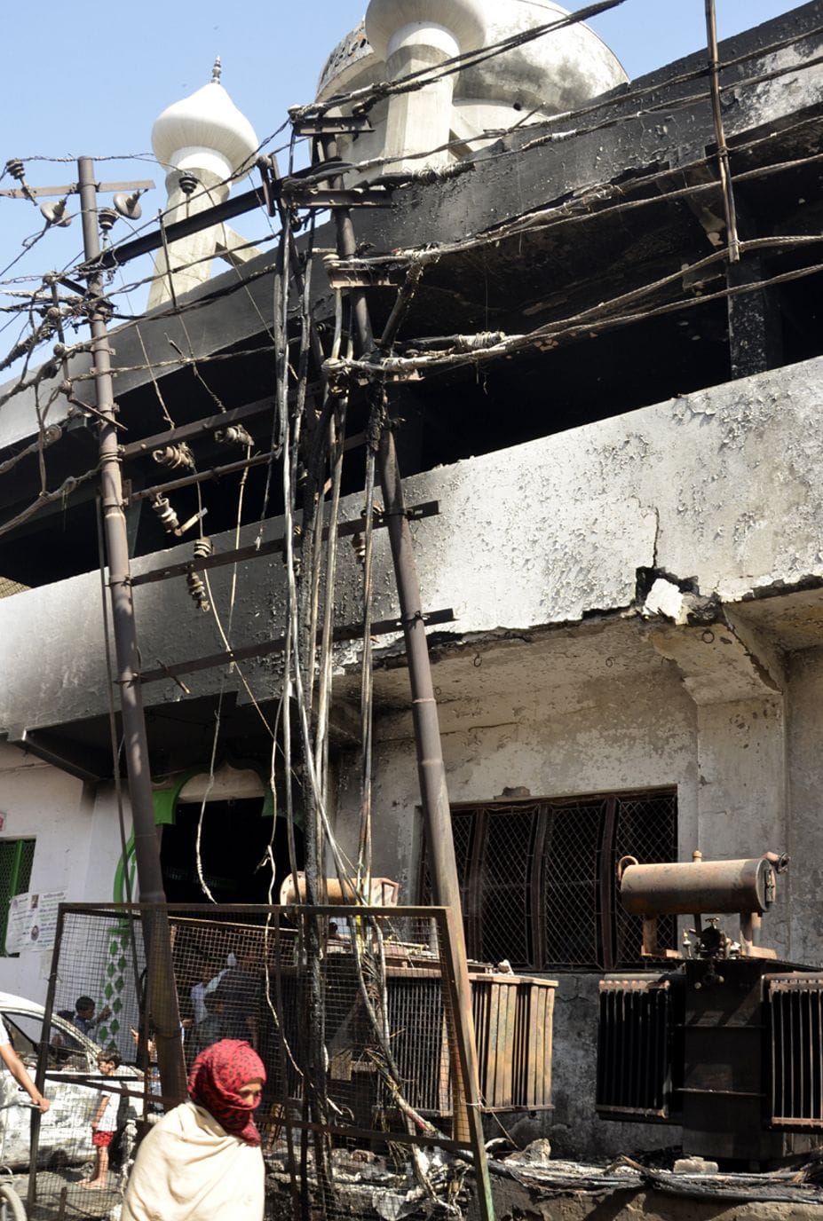 A fire broke out in the transformer