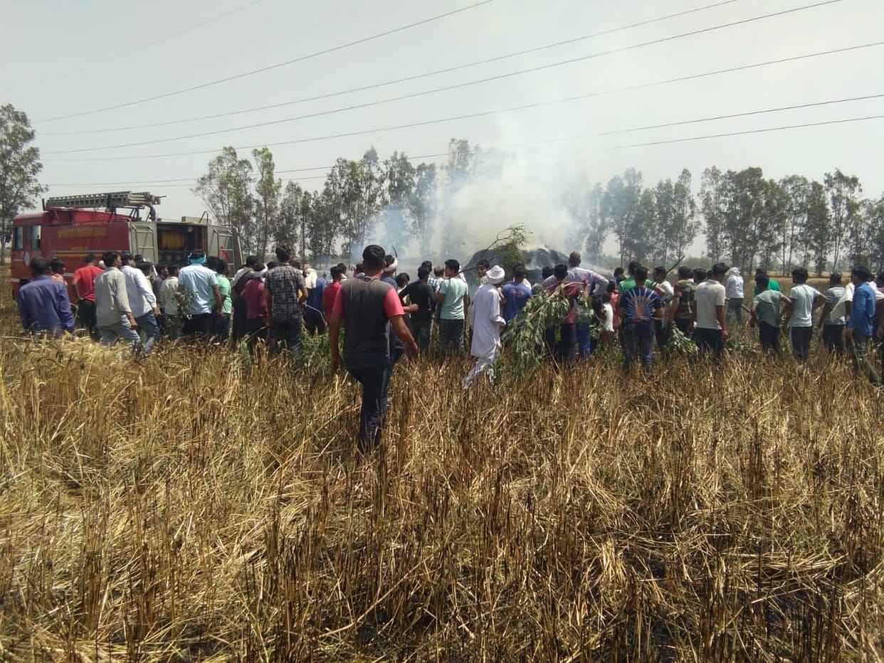 71 acres of wheat crop burnt in Ritoli and Jamni villages due to fire
