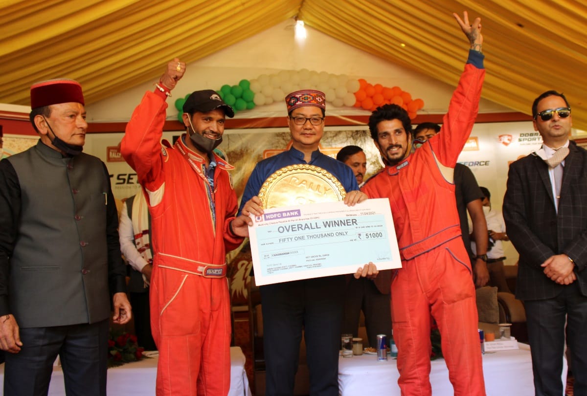 Rally of chamba News: Hemraj and amandeep win motor car race and yuva kumar win motor bike race