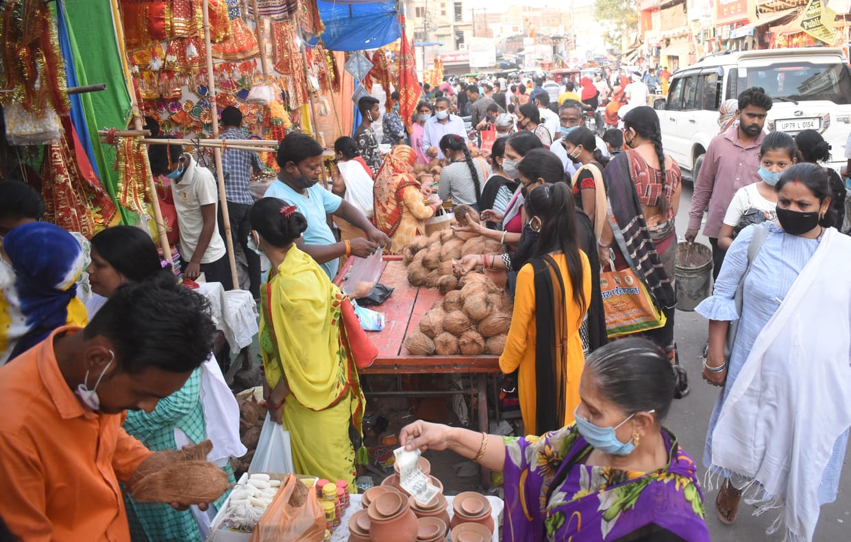 Navratri: Purchased worship materials, preparations in temples