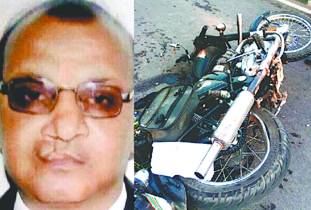 A man burnt alive after an accident in Bahraich.