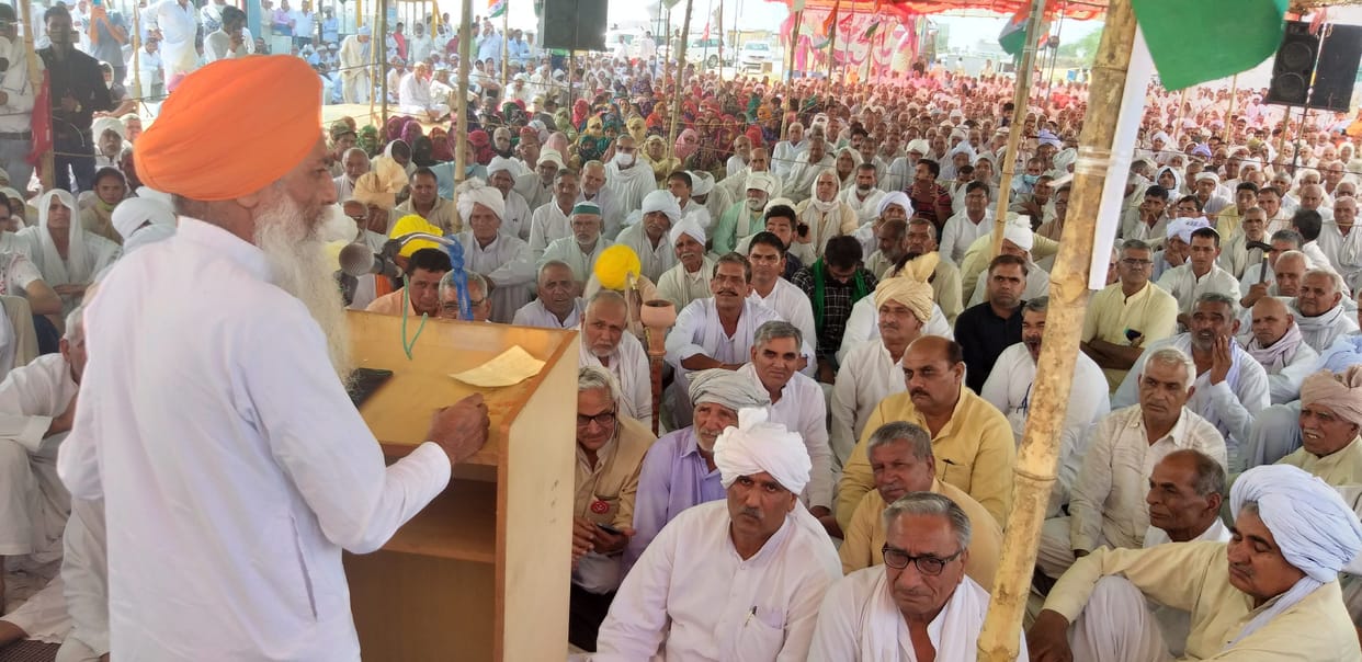 kisan maha panchayat, gurnam singh chdhuni, people gathring