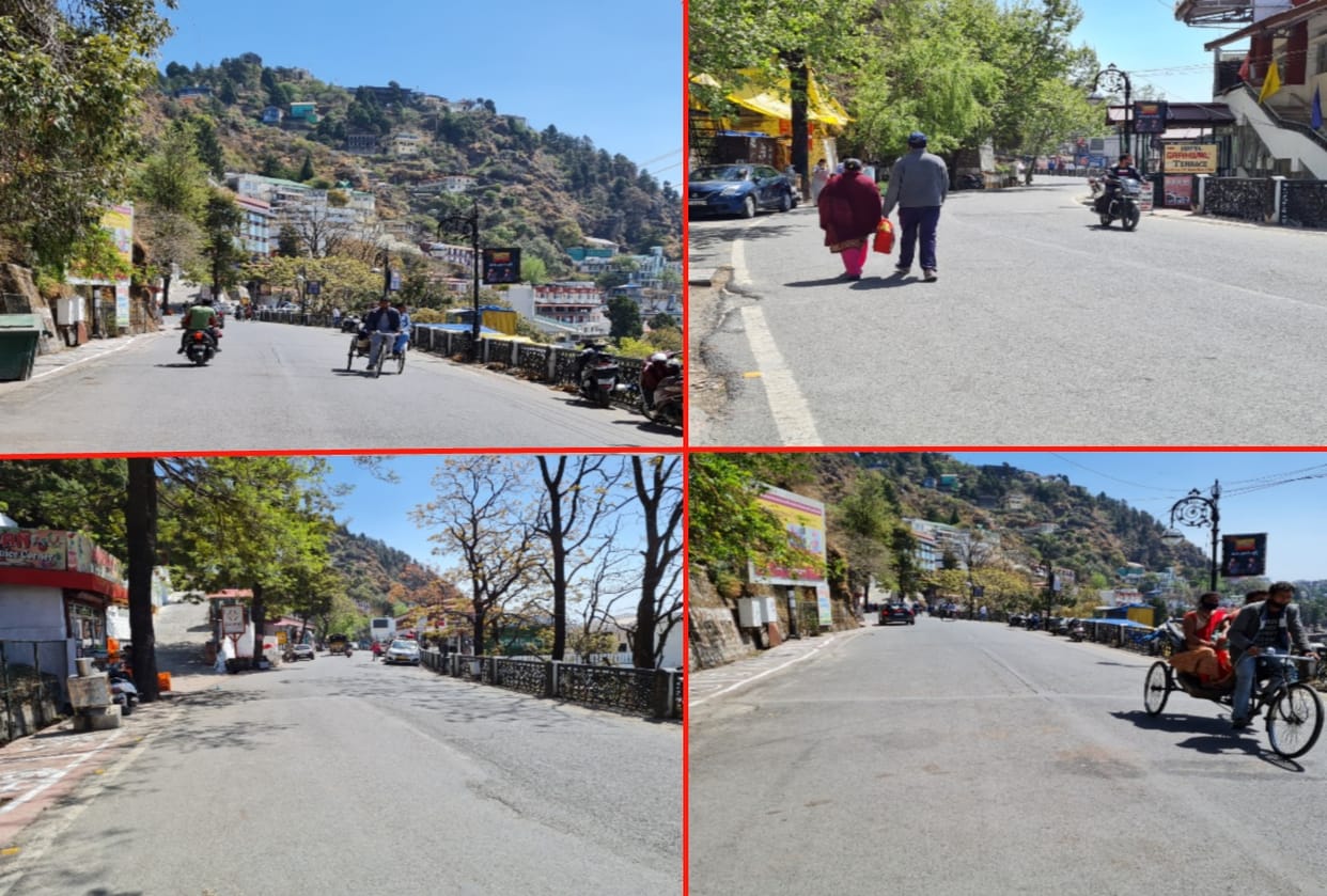 coronavirus in uttarakhand latest news : mussoorie roads and hotel empty