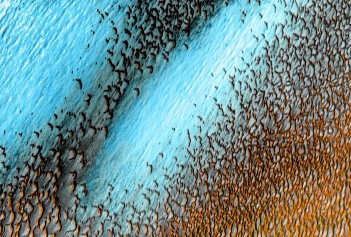 blue dunes in mars: NASA shares images of electric blue dunes on Mars  Space news