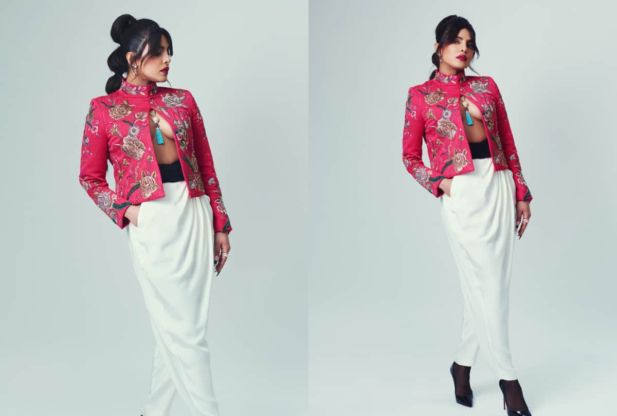 priyanka chopra bafta 2021 look embroidered jacket with pants get trolled