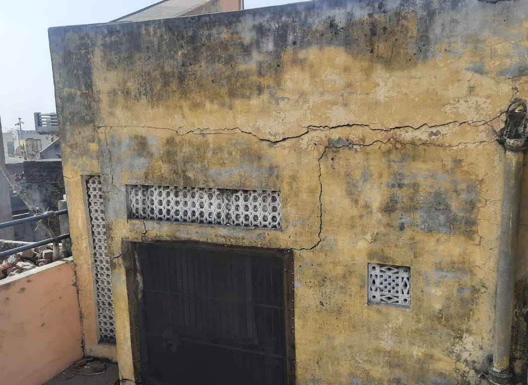 Cracks started coming in houses, people upset