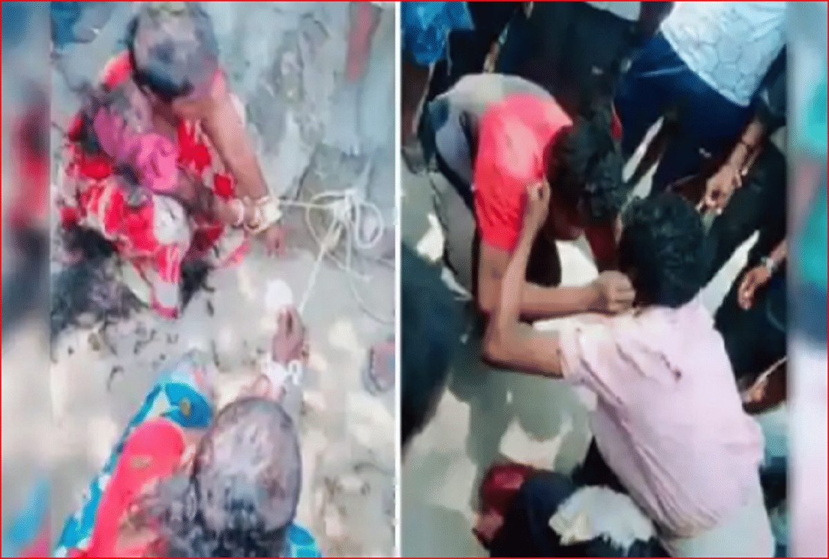 two women and two men are allegedly tied up with knot and brutally beaten up on the basis of goat theft