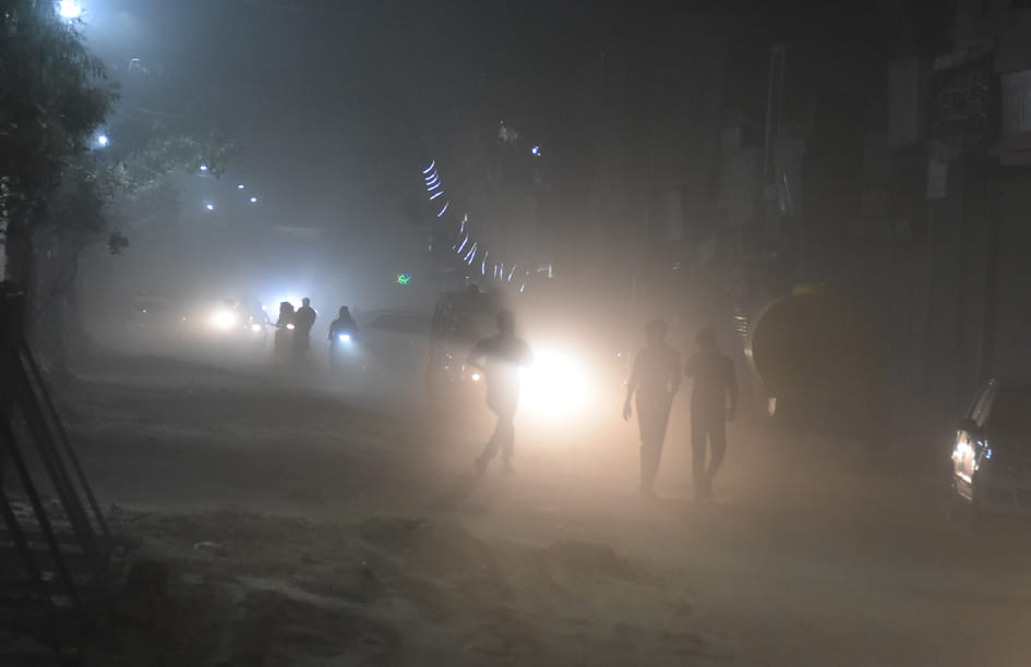 Dust on the road, breathlessness