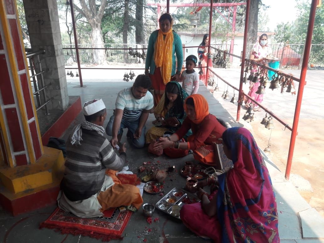 Welcome new festival with Saryu bath and pooja archana