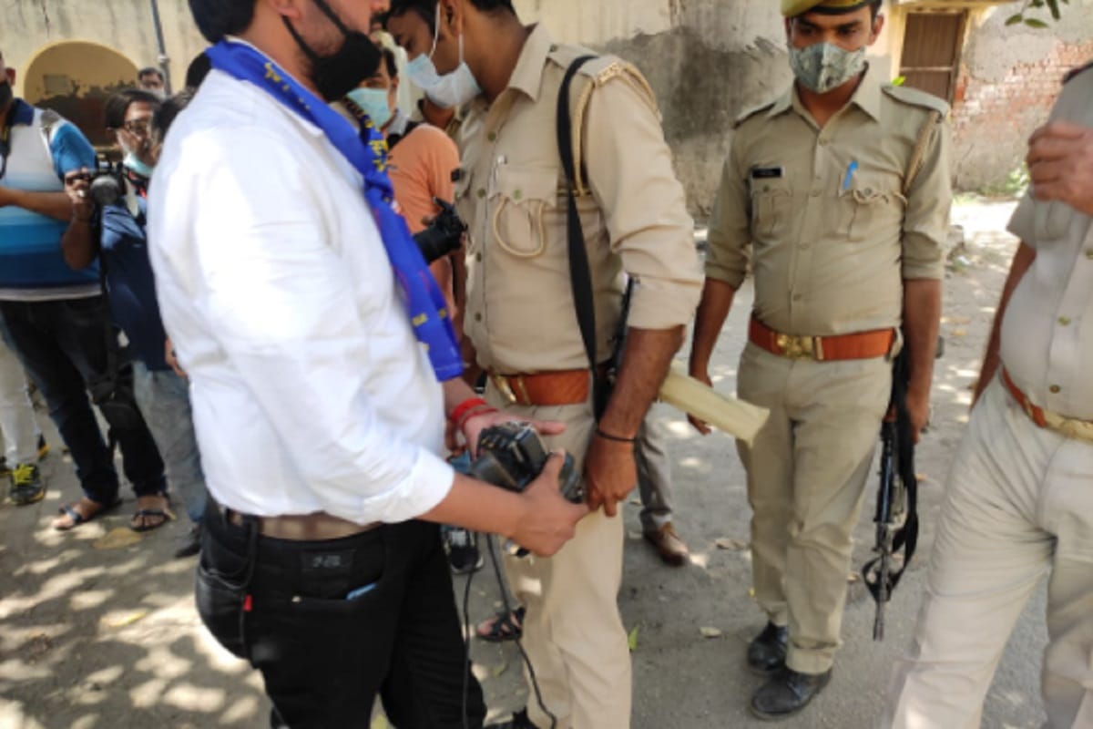 The nomination process is going on in Meerut and during checking the candidate has got the weapon