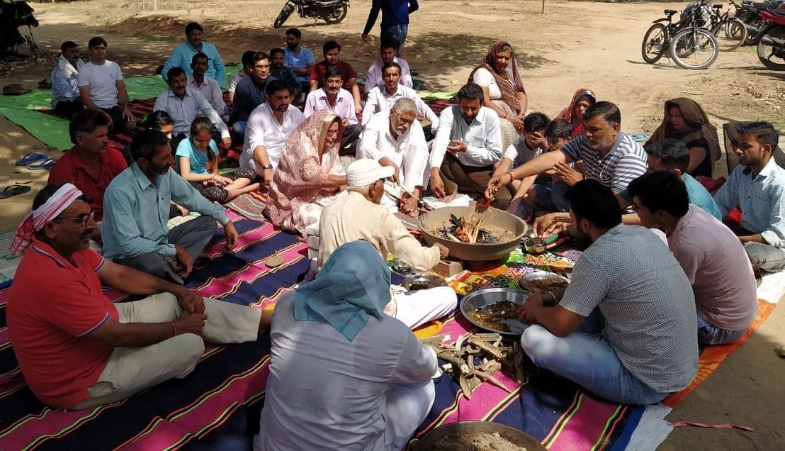 Yajna performed on Indian New Year, pledge of organic farming