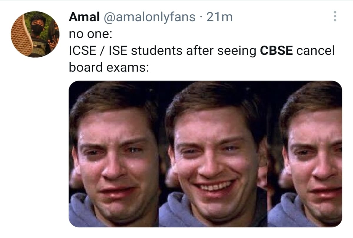 cbse cancelled 10th board exam and postpones 12th board exam memes goes viral