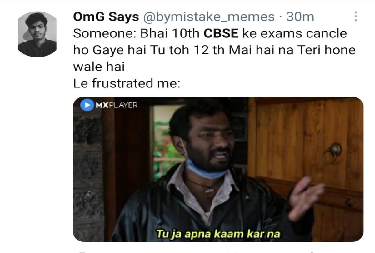 cbse cancelled 10th board exam and postpones 12th board exam memes goes viral
