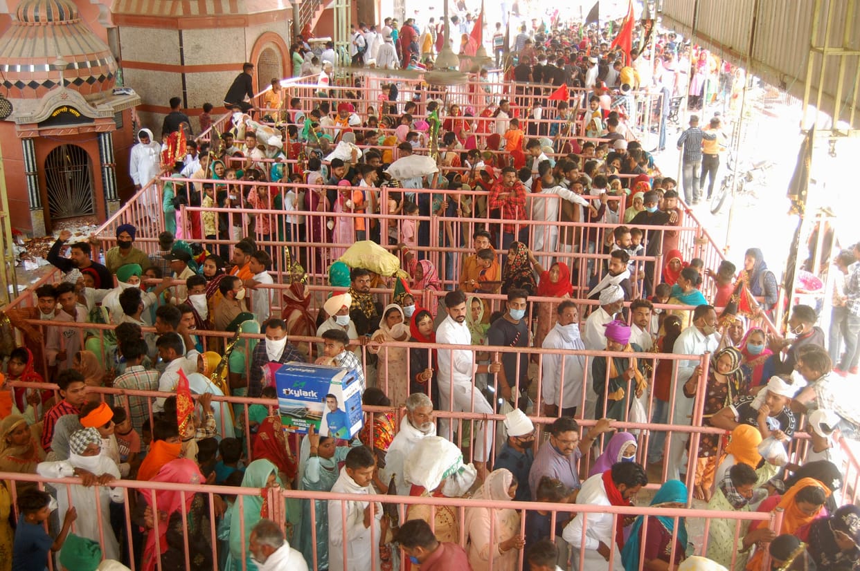 Fifty thousand devotees reached Kali Mata temple