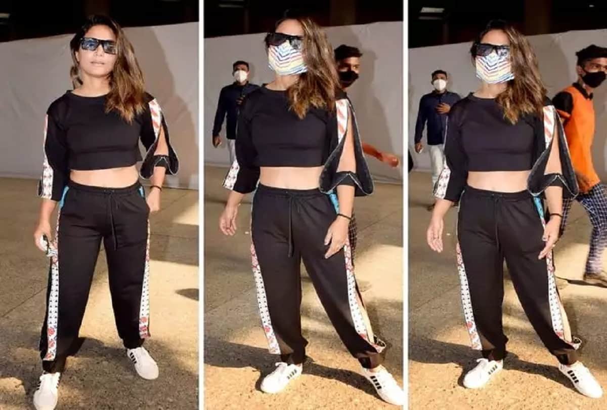 bigg boss 14 fame nikki tamboli stylish entry in airport hina khan look not impress fans