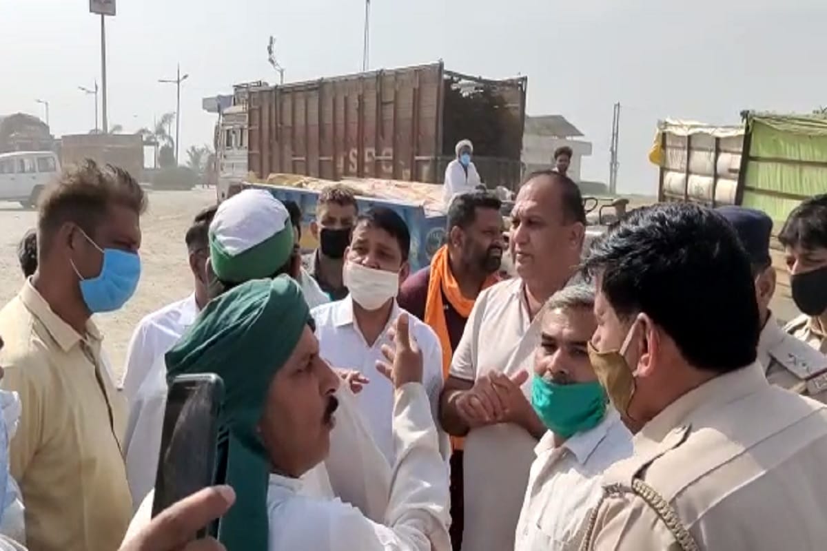 The Haryana government has banned the purchase of wheat of Uttar Pradesh and the commotion has been stopped on the Border of Border farmers