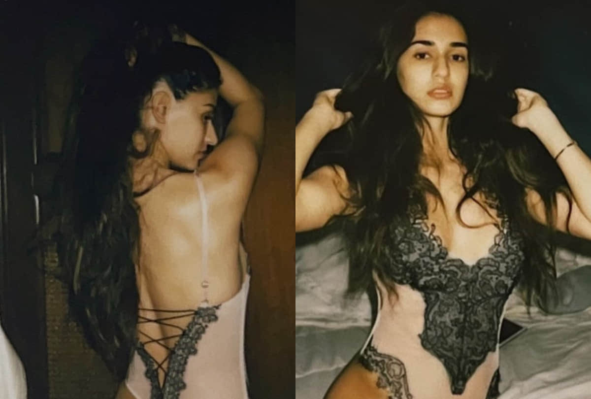 disha patani shares sassy curves in lace bodysuit
