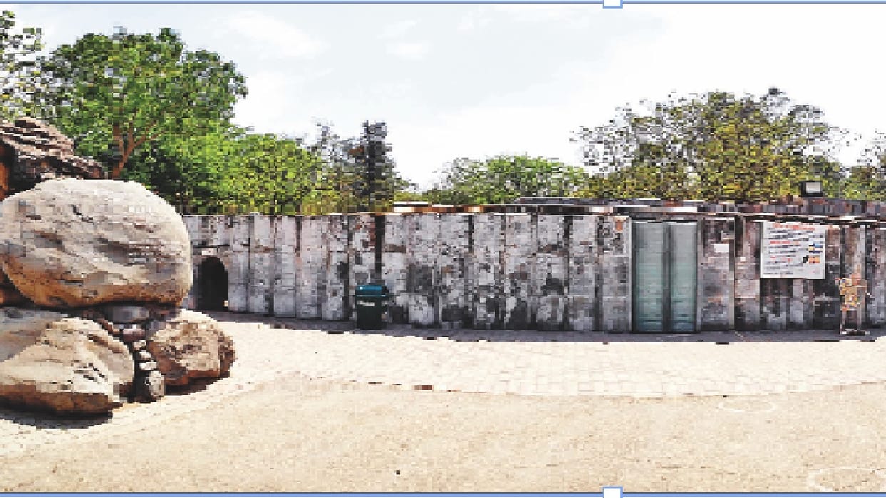 Silence at rock garden in Chandigarh