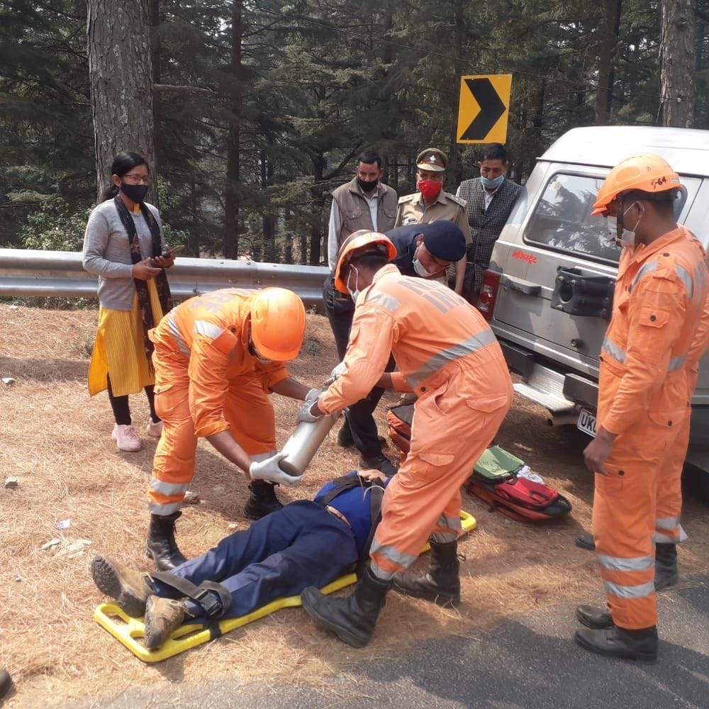 Jungle fire extinguishing mock drill in collaboration with NDRF