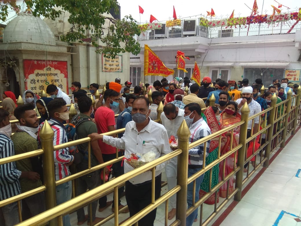 6 thousand devotees reach Shri Nayana Devi temple on third Navratra