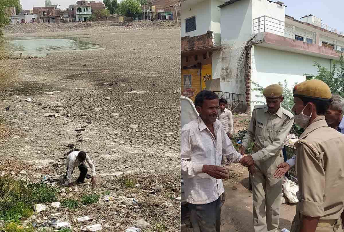 Orai: proposer who went to submit the nomination letter of the zila Badar criminal in the panchayat election, jumped into the pond