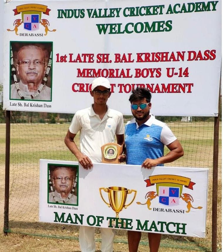 Sunrise Cricket Academy won by Abhimanyu's bowling, chandigarh sports