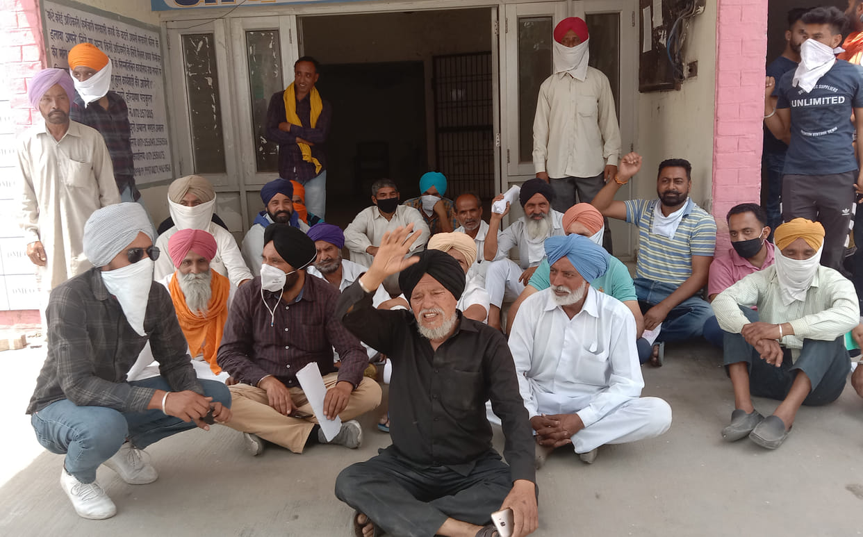 panjab farmars protest in ambala grain market