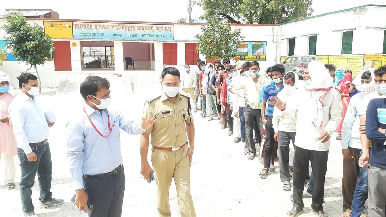 Hathras: Officers run in the last moments of voting