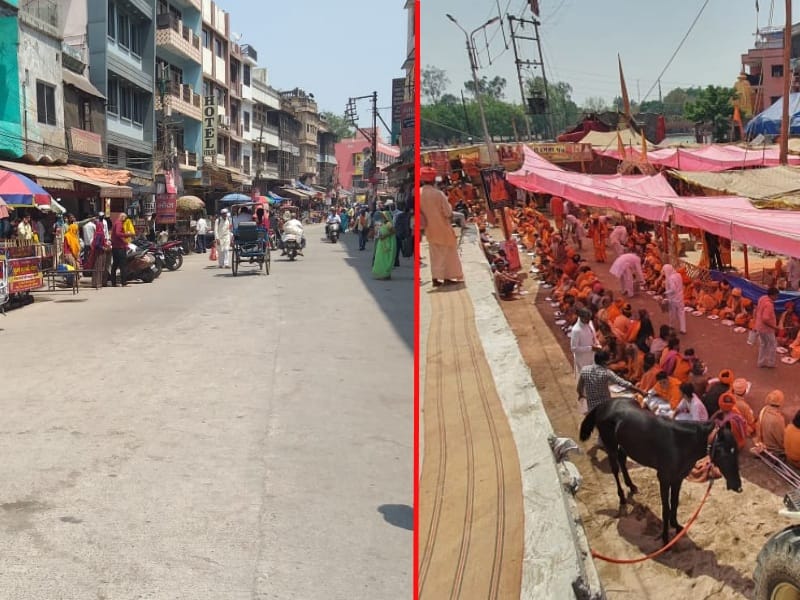 Haridwar Kumbh Mela 2021 latest news : market is empty, bairagi camp