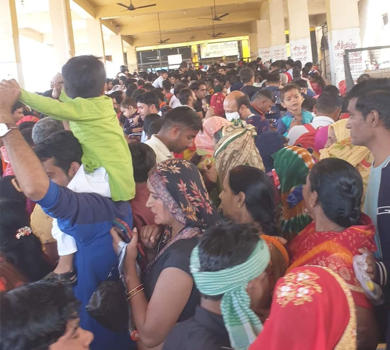 Mathura: devotees gathered to see Shani Dev