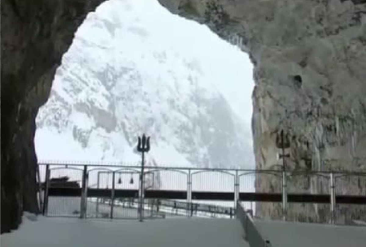 amarnath yatra 2021 First darshan of baba barfani latest photo