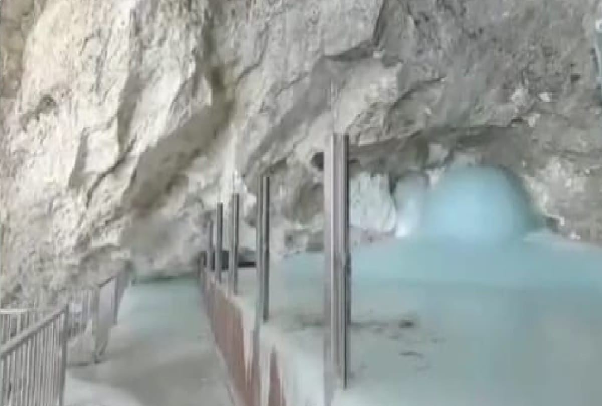 amarnath yatra 2021 First darshan of baba barfani latest photo